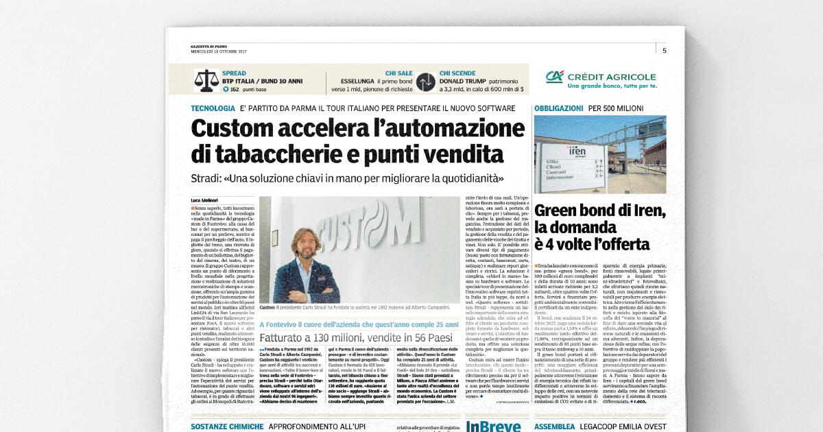 GAZZETTA DI PARMA-POSA TOUR