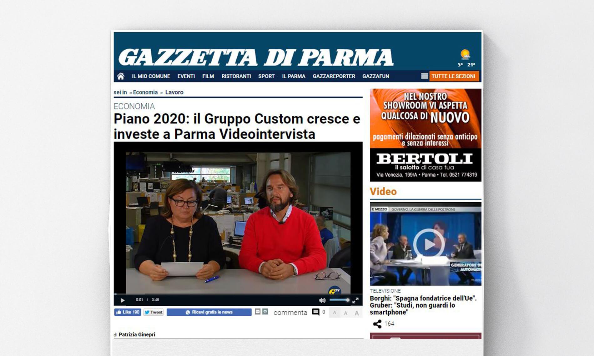 Gazzetta di Parma - Entrevista em vídeo