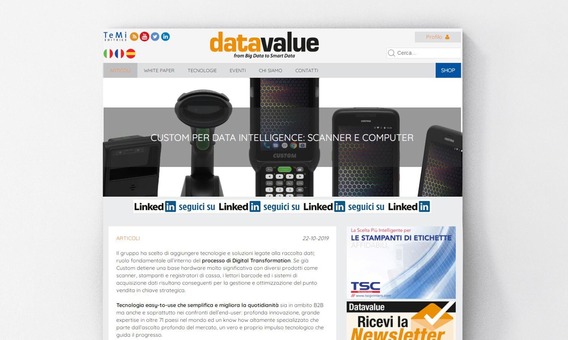 CUSTOM per Data Intelligence: SCANNER E COMPUTER