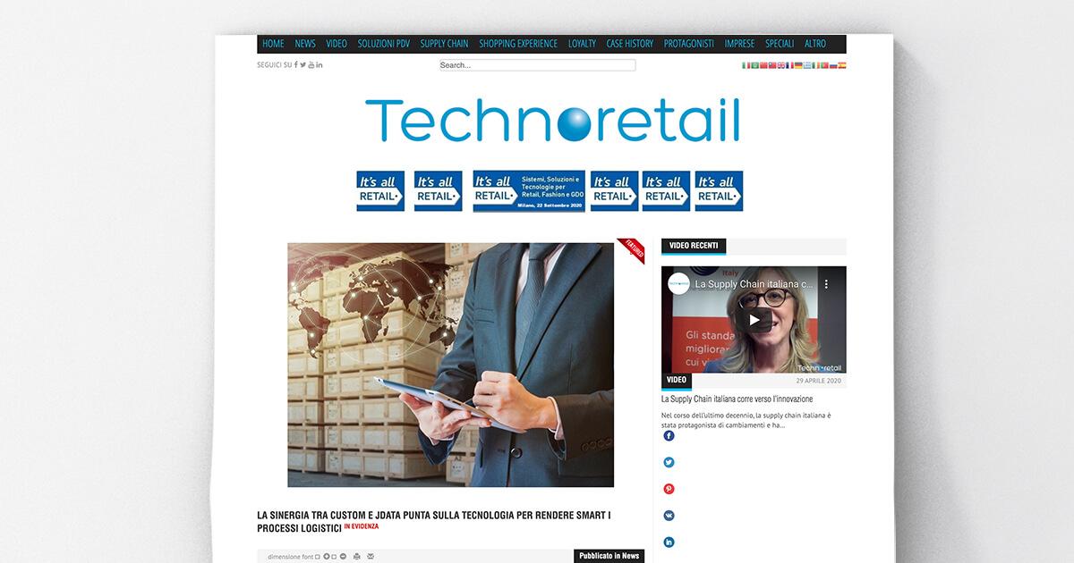 Technoretail - La sinergia tra Custom e JData punta sulla tecnologia per rendere smart i processi logistici