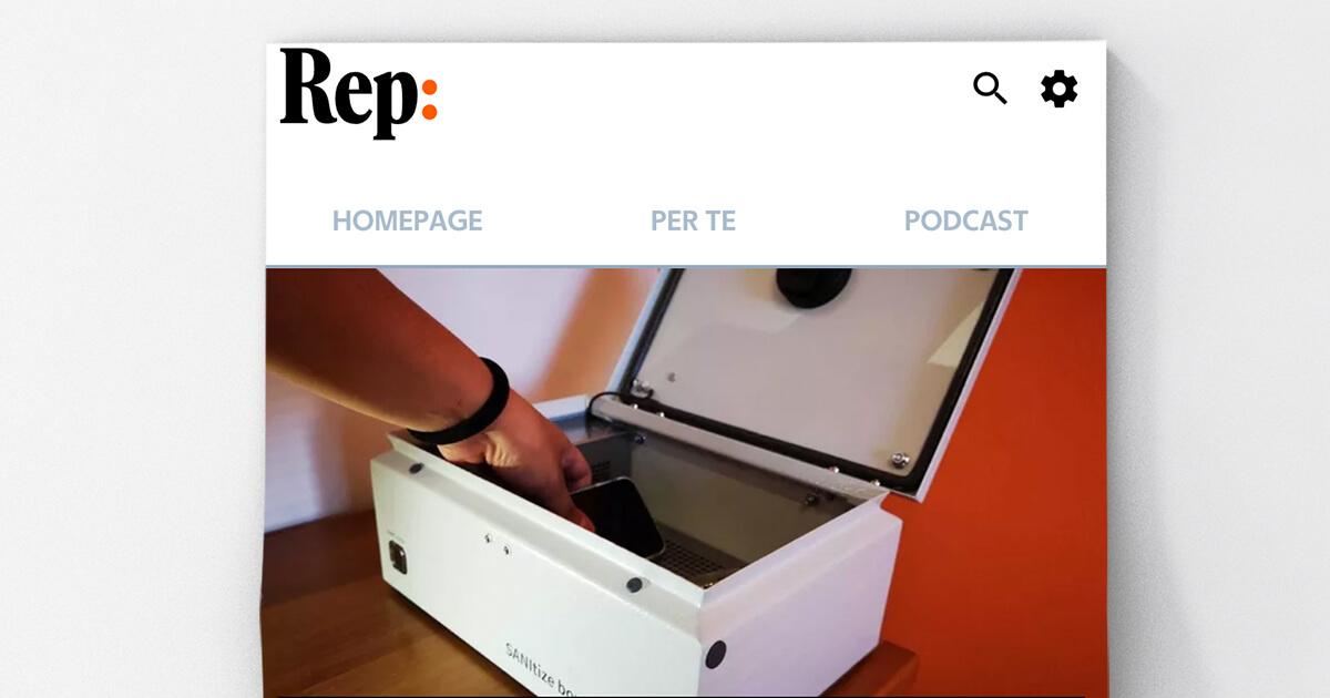 Repubblica - Dal cellulare agli occhiali, dall'idea di un'azienda di Parma la scatola che sanifica con l'ozono