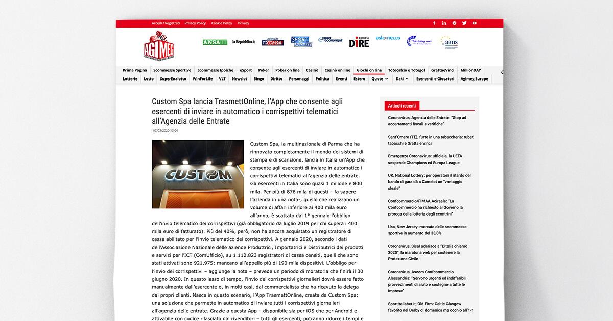 TrasmettOnline auf Agimeg