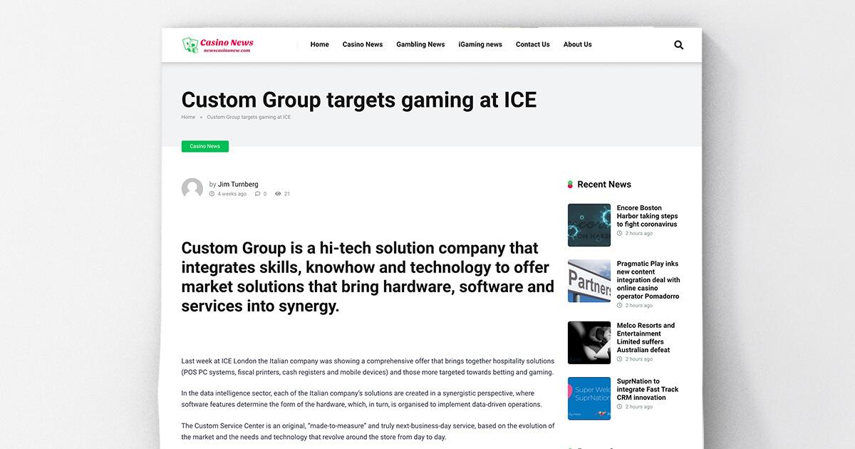 Casino News - Custom Group auf der ICE