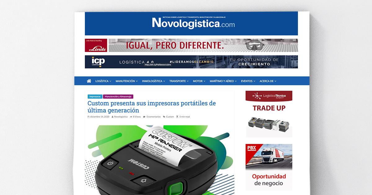Novologistica: a Custom apresenta as suas impressoras portáteis de última geração