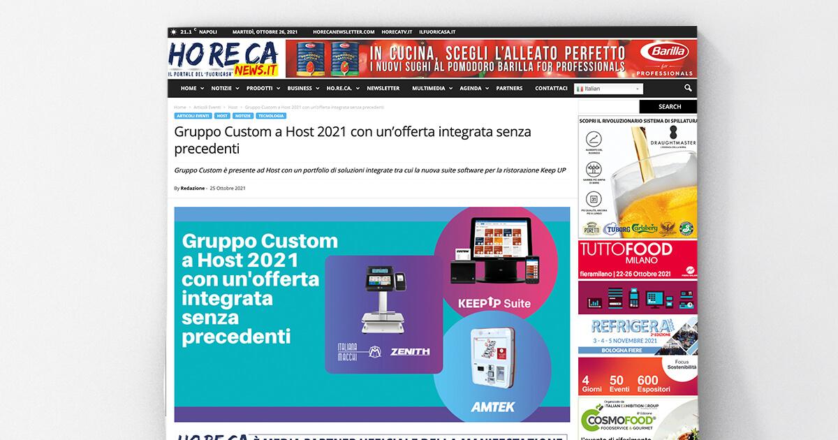 Horeca News - Gruppo Custom a Host 2021 con un’offerta integrata senza precedenti