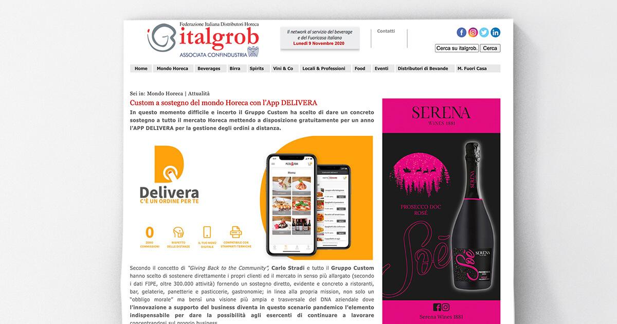Italgrob - Custom a sostegno del mondo Horeca con l’App DELIVERA