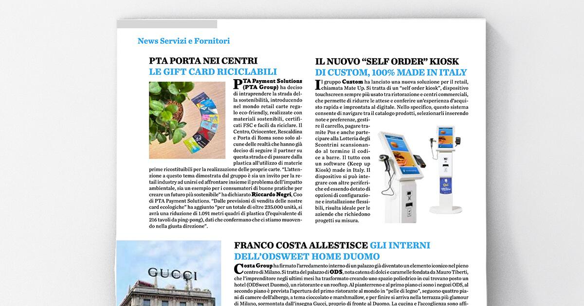Retail&Food - Il nuovo "self order" kiosk di Custom, 100% Made in Italy