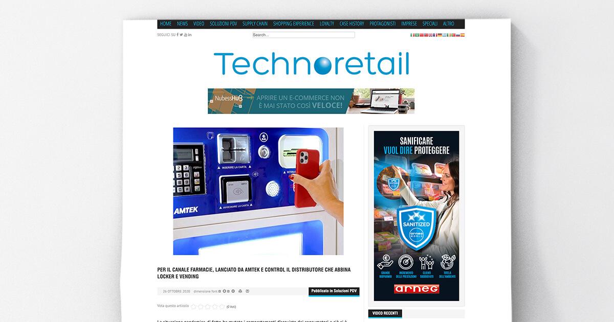 Technoretail - Per il canale farmacie, lanciato da Amtek (Gruppo Custom) e Control il distributore che abbina locker e vending
