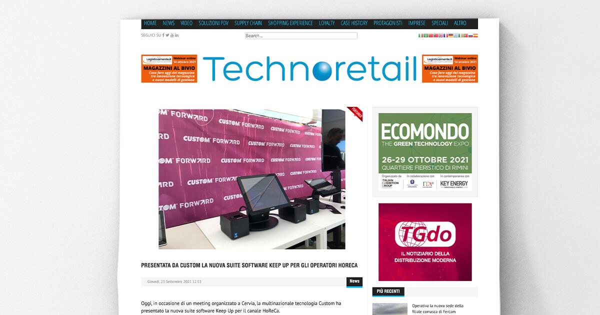 Technoretail - Presentata da Custom la nuova suite software Keep Up per gli operatoti  Horeca