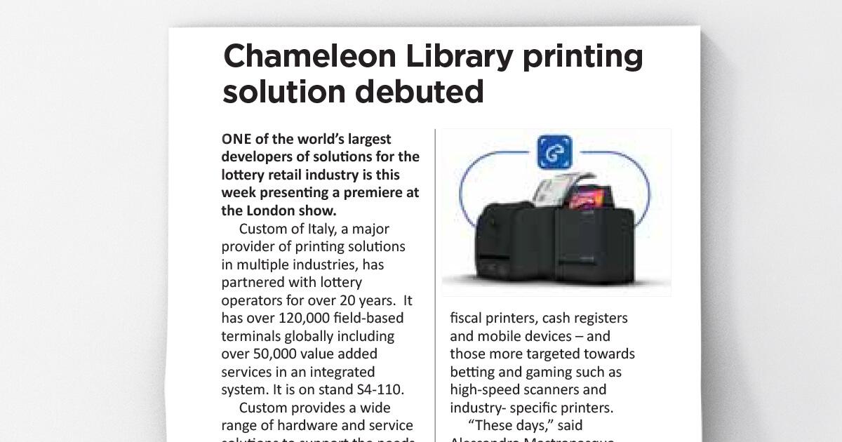 ICE Daily - Estreia da solução de impressão Chameleon Library