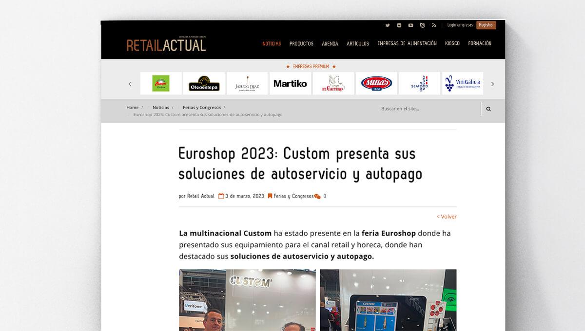 Retail Actual - Custom en la prensa española (EuroShop 2023)