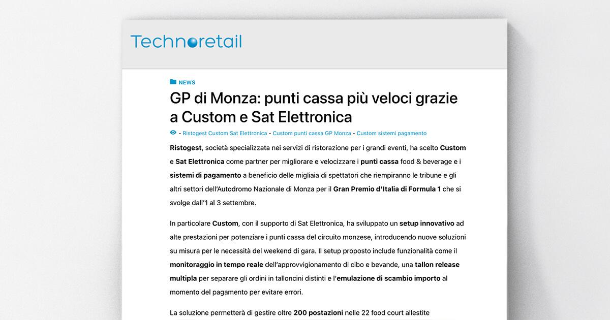 Technoretail - GP di Monza: punti cassa più veloci grazie a Custom e Sat Elettronica