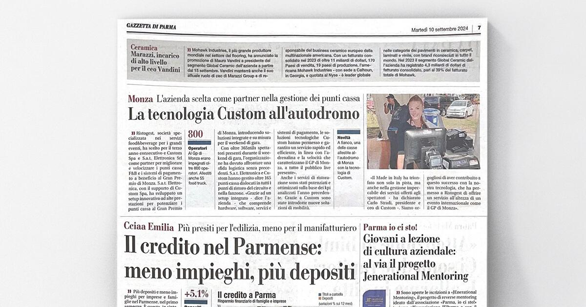 Gazzetta di Parma - La tecnologia Custom all'autodromo