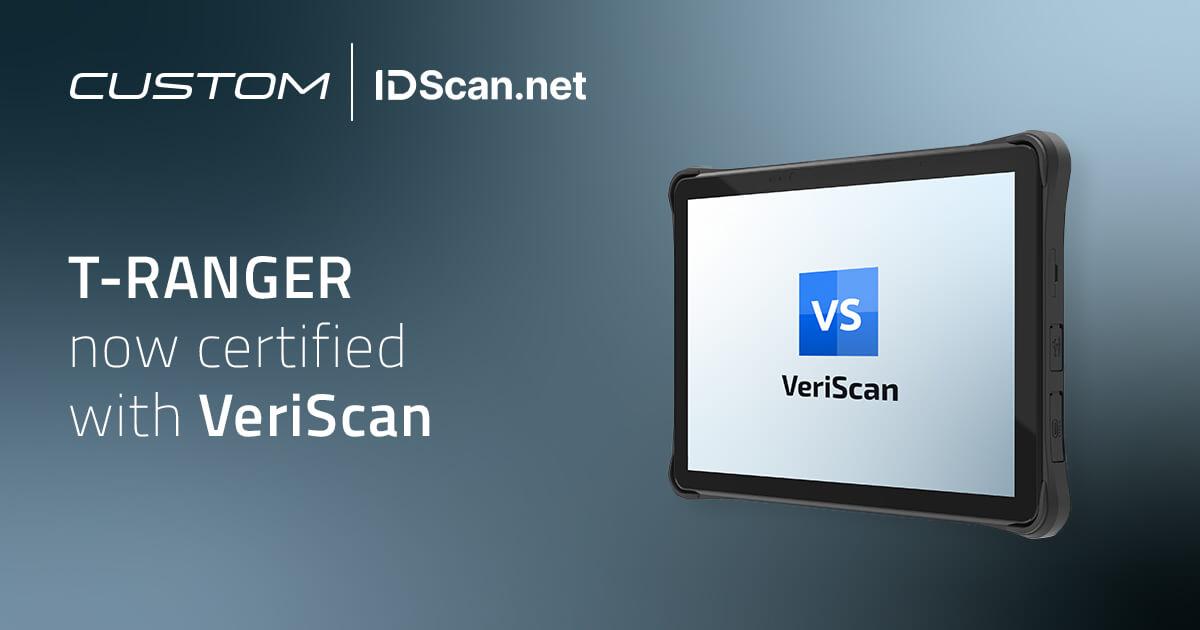 T-RANGER ya está certificado para VeriScan de IDScan.net