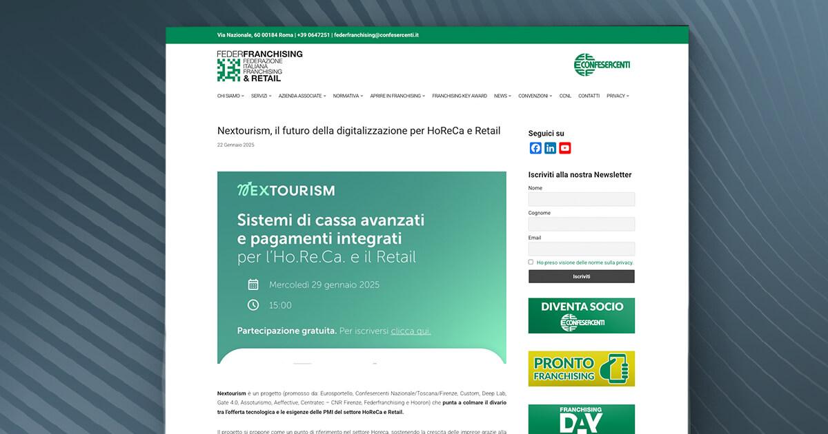 Federfranchising - Nextourism, il futuro della digitalizzazione per HoReCa e Retail