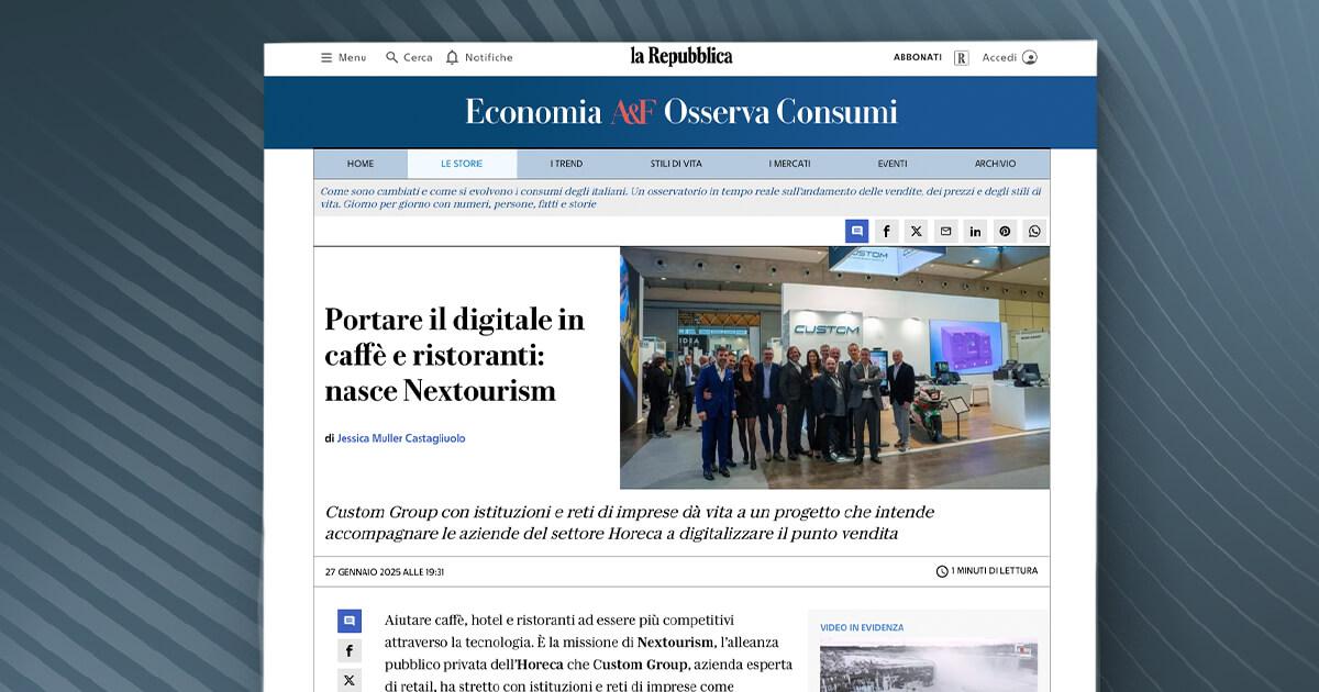 Repubblica - Portare il digitale in caffè e ristoranti: nasce Nextourism