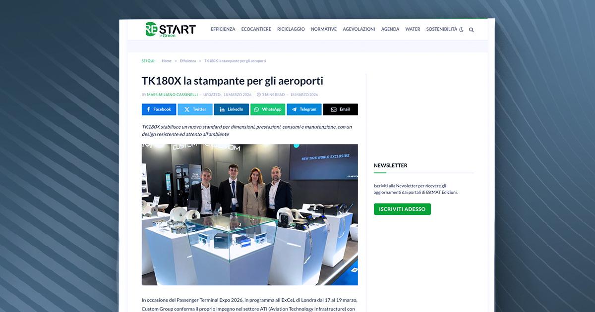 ReStart in Green - TK180X la stampante per gli aeroporti