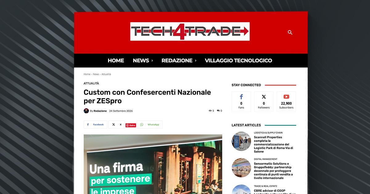 Tech4Trade – Custom con Confesercenti Nazionale per ZESpro