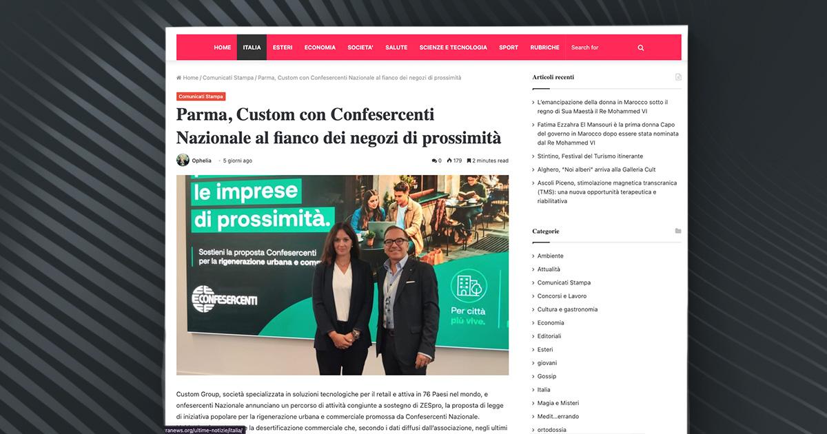 Mediterranews – Parma, Custom con Confesercenti Nazionale al fianco dei negozi di prossimità