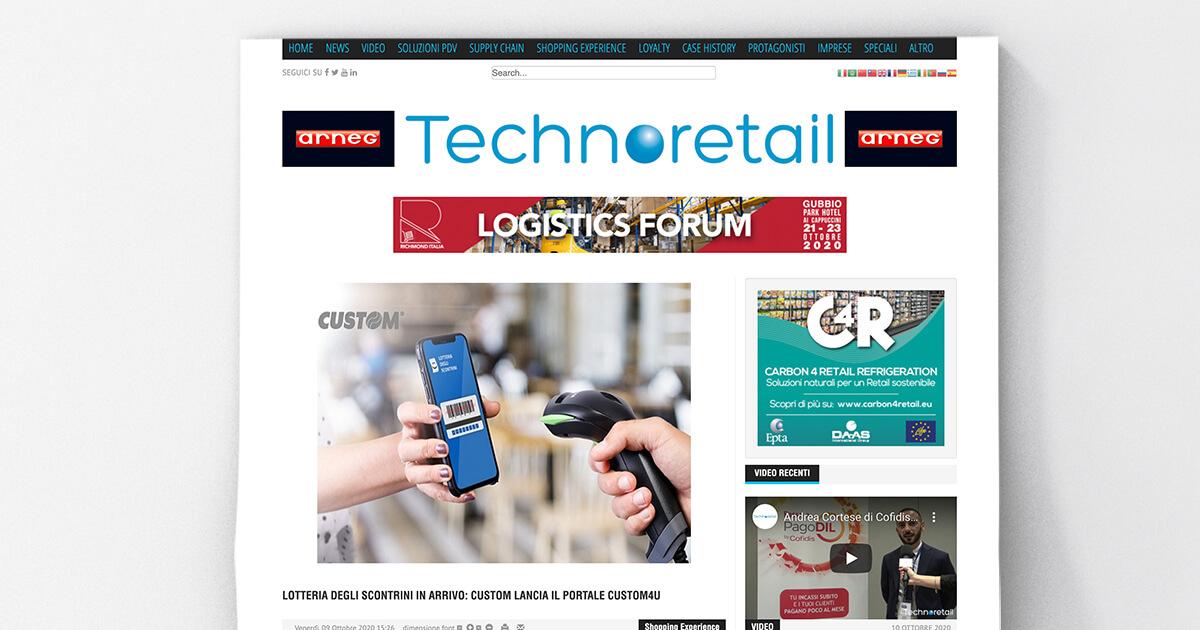Technoretail - Lotteria degli scontrini in arrivo: Custom lancia il portale Custom4U