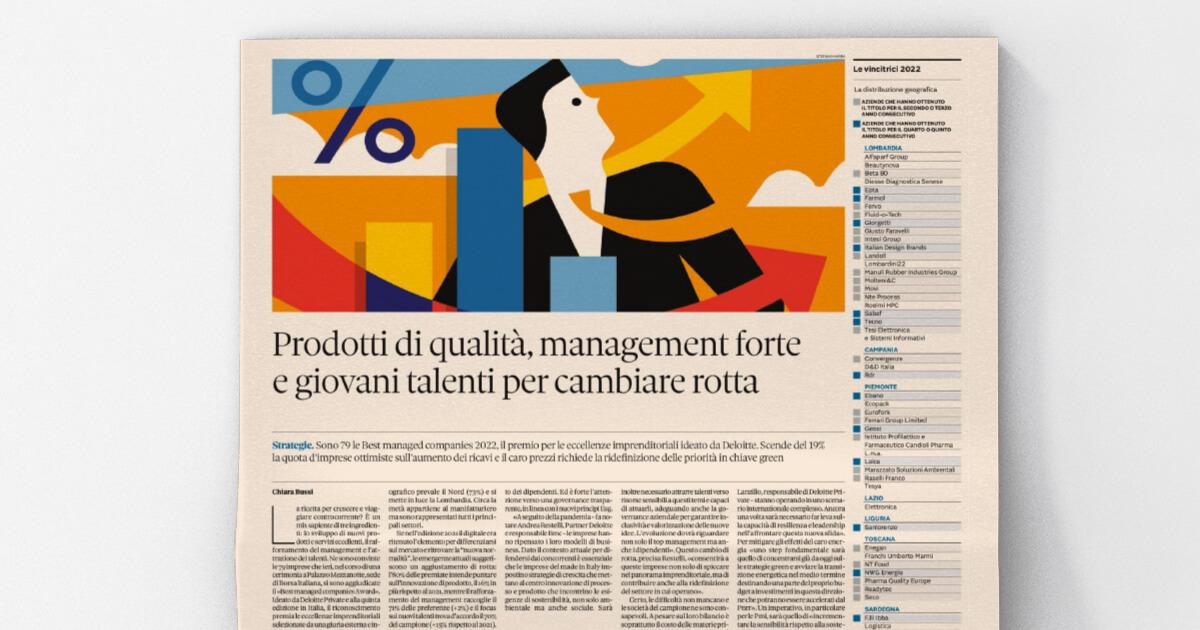 Il Sole 24 Ore - Prodotti di qualità, management forte e giovani talenti per cambiare rotta