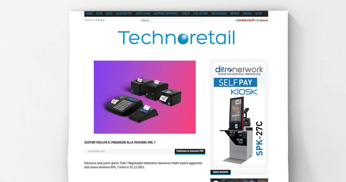 Technoretail - Custom facilita il passaggio alla versione XML7