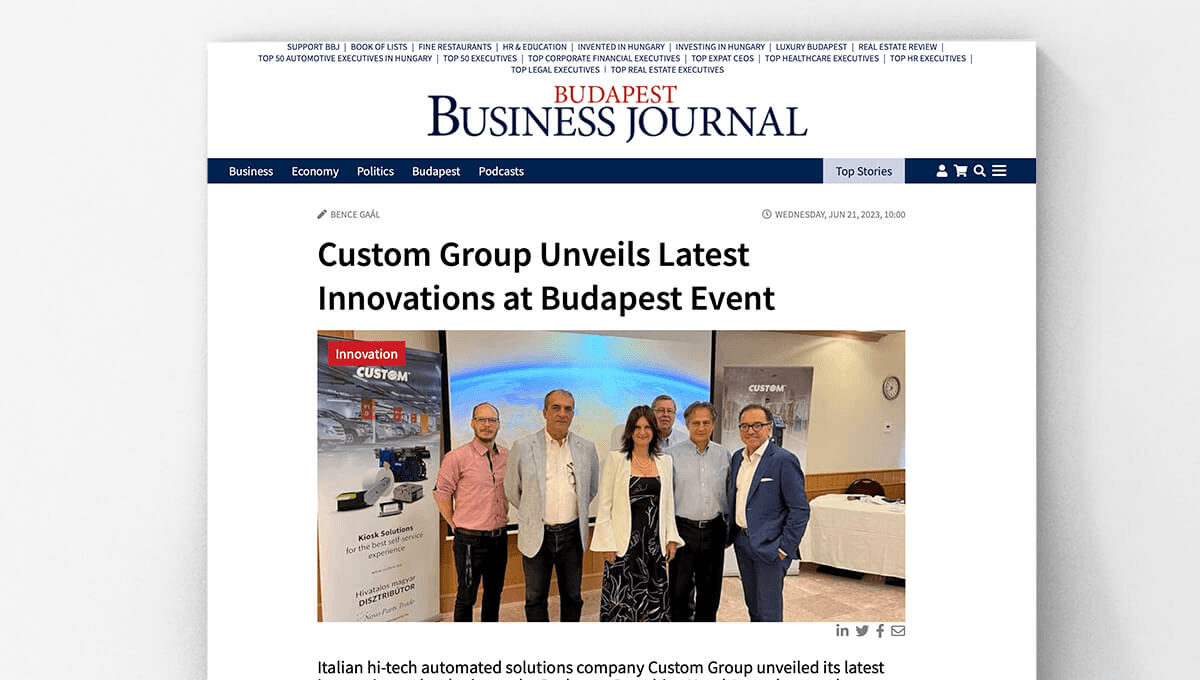 Budapest Business Journal - Custom Group presenta sus últimas innovaciones en un evento en Budapest