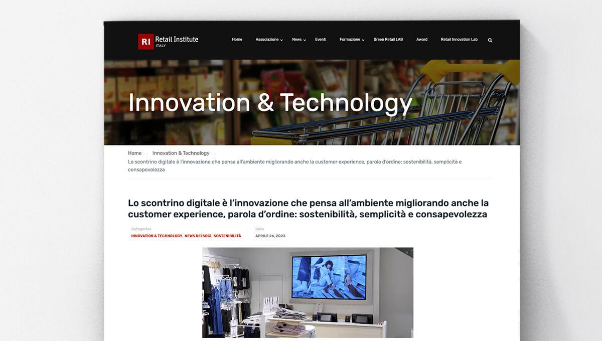 Retail Institute - Lo scontrino digitale è l’innovazione che pensa all’ambiente
