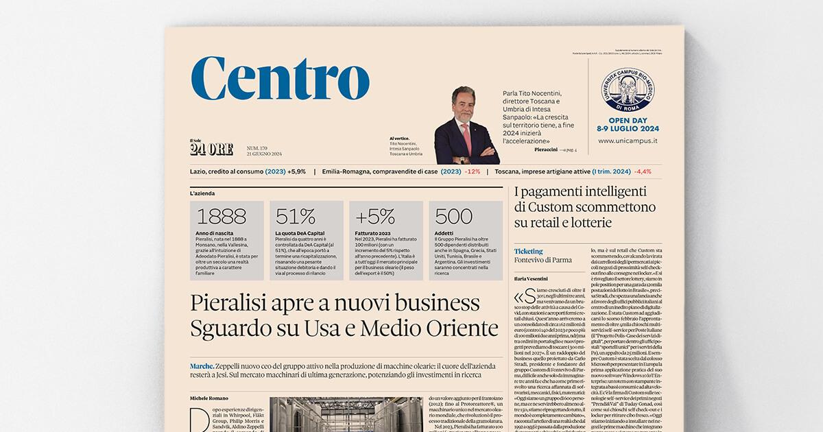 Il Sole 24 Ore - I pagamenti intelligenti di Custom scommettono su retail e lotterie.