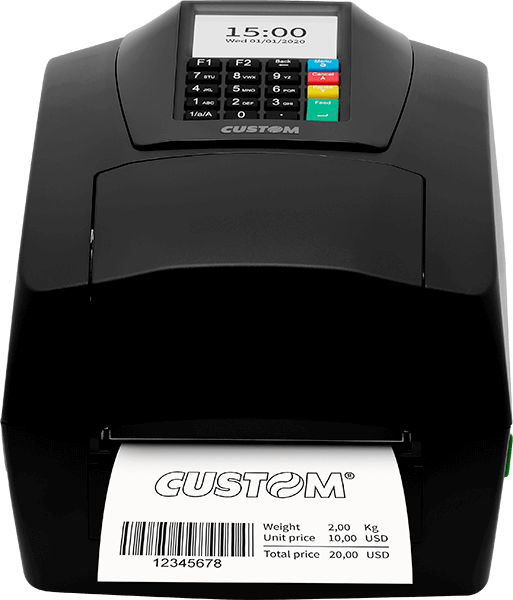 Front view of the D4 202 Custom Label Printer