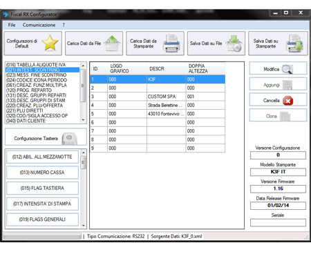 Fiscal RX Configurator