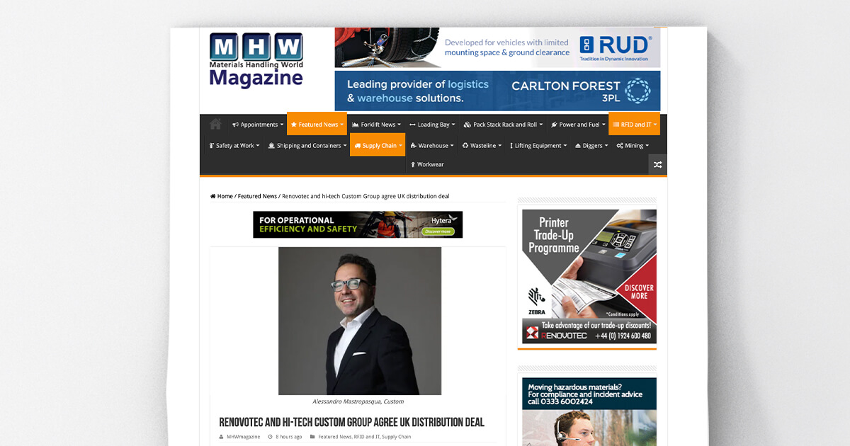 thumb_MHW Magazine - Renovotec and hi-tech Custom Group agree UK distribution deal