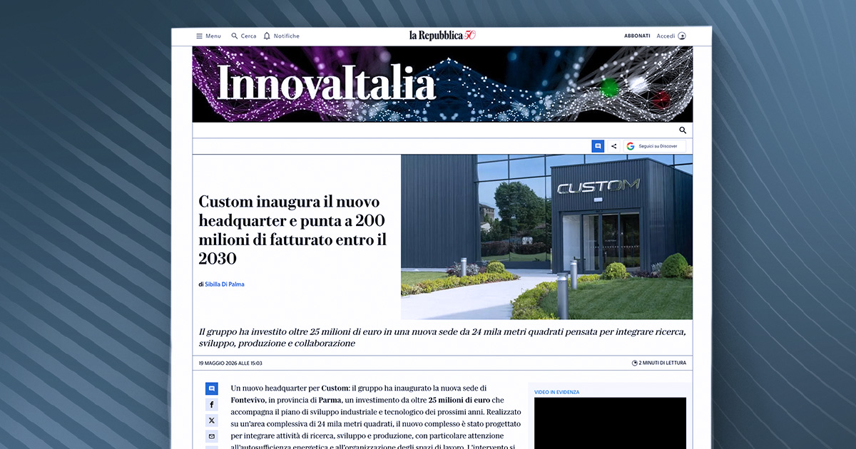 thumb_Repubblica - Custom inaugura il nuovo headquarter e punta a 200 milioni di fatturato entro il 2030