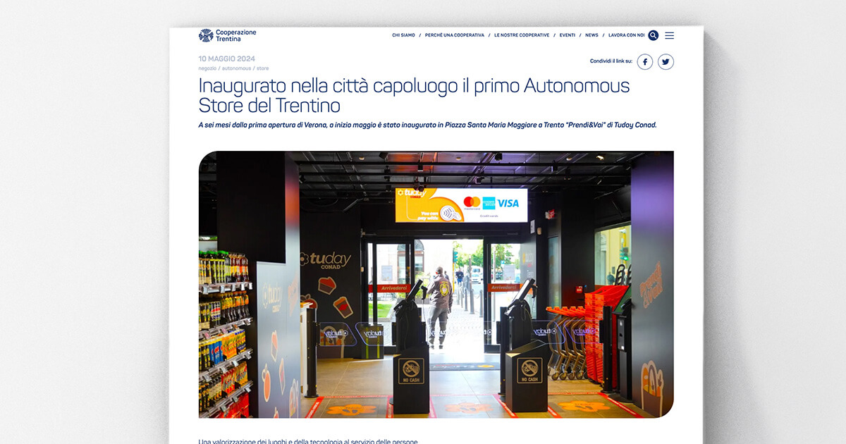thumb_Cooperazione Trentina - Inaugurato nella città capoluogo il primo Autonomous Store del Trentino